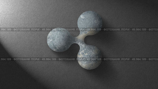 Ripple icon made of stone on a dark background. Digital Currency Money. Investment Concept. Cryptography Finance Coin Icons,can be used for video or site cover. Ripple icon made of stone on a dark background. Стоковое фото, агентство Ingram Publishing / Фотобанк Лори