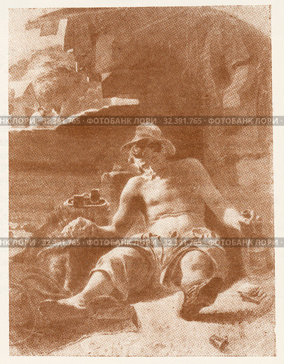 Рисунок Т.Г. Шевченко из серии "Притча о блудном сыне". 1856 - 1857 год. Стоковая иллюстрация, иллюстратор Макаров Алексей / Фотобанк Лори