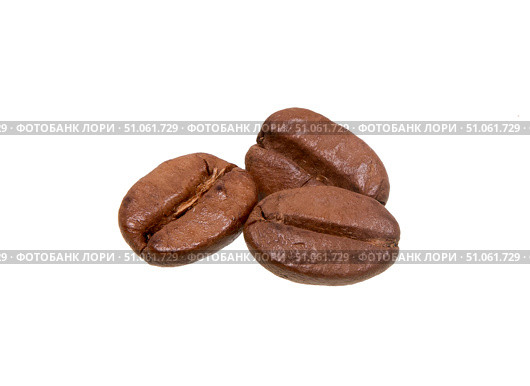 Roasted Coffee Beans isolated. Жаренные зерна кофе. Кофейные зерна. Крупный план. Стоковое фото, фотограф Roman B. / Фотобанк Лори