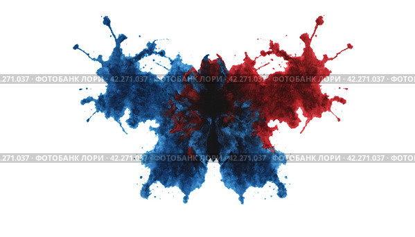 Rorschach test - a psychodiagnostic test for personality research. Generative AI. Стоковое AI-изображение, AI-художник Андрей Аркуша / Фотобанк Лори