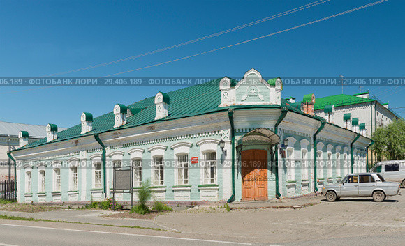Россия, Сибирь, Тюменская область, Тобольск,  Подгорный Тобольск, дом Корниловых (2018 год). Стоковое фото, фотограф Александр Циликин / Фотобанк Лори