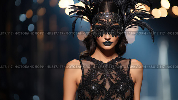 runwy wearing a black mask ai generated. Стоковое AI-изображение, AI-художник Vectorwin / Фотобанк Лори