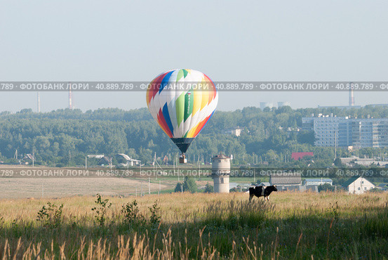 Ryazan Region, Russia, on August 9, 2013. Balloon Festival Sky of Russia 2013. Редакционное фото, фотограф Сергей Долгов / Фотобанк Лори