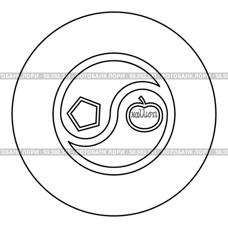 Sacred chao chaos discordianism discordia symbol parody of religion icon in circle round black color vector illustration image outline contour line thin style simple. Sacred chao Cau chaos discordianism discordia symbol parody of religion icon in circle round black color vector illustration image outline contour line thin style. Стоковая иллюстрация, агентство Ingram Publishing / Фотобанк Лори