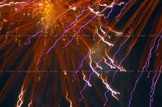 Салют, фейерверк, абстракция. Стоковое фото, фотограф Талдыкин Юрий / Фотобанк Лори