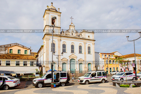 Сальвадор. Бразилия. Церковь Святого Петра. Sao Pedro dos Clerigos. (2020 год). Редакционное фото, фотограф Галина Савина / Фотобанк Лори