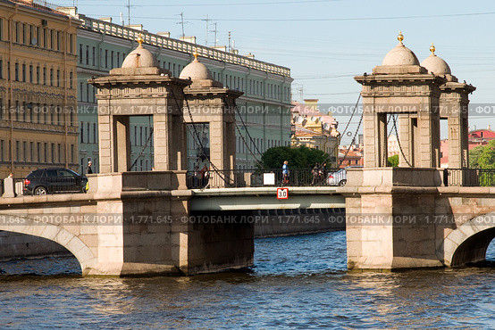 Санкт-Петербург. Фонтанка. Мост Ломоносова (Чернышев мост) (2010 год). Стоковое фото, фотограф Александр Алексеев / Фотобанк Лори