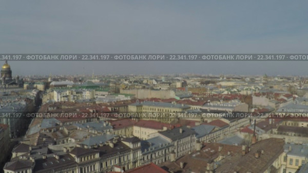Санкт-Петербург. Вид с коптера на крыши и каналы. Стоковое видео, видеограф Евгений Ковалев / Фотобанк Лори