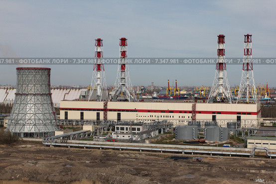 Санкт-Петербург. Юго-Западная ТЭЦ (2015 год). Редакционное фото, фотограф Александр Тарасенков / Фотобанк Лори