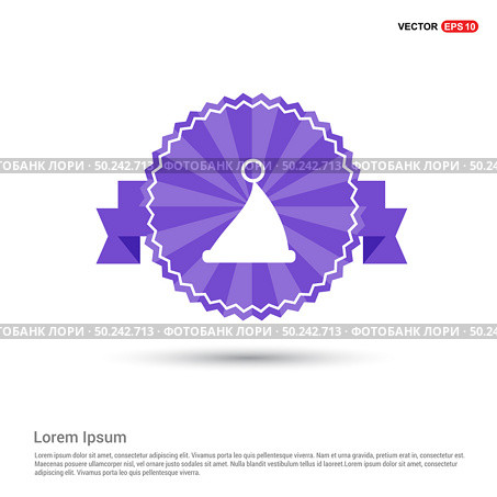 Santa Claus hat Icon - Purple Ribbon banner. Стоковая иллюстрация, агентство Ingram Publishing / Фотобанк Лори