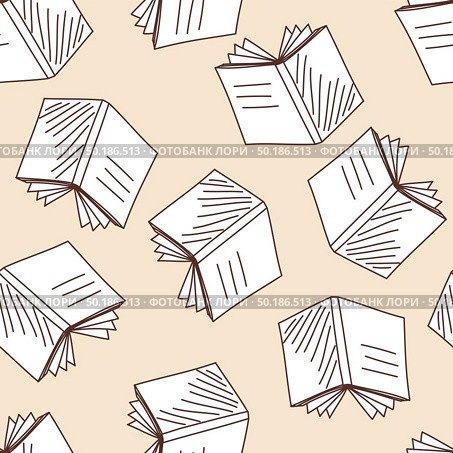 School Notebook Seamless. Back To School Sketch Doodle Design. Vector Illustration. Стоковая иллюстрация, агентство Ingram Publishing / Фотобанк Лори