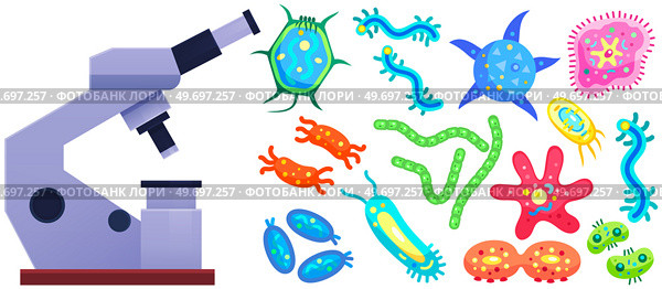 Scientific laboratory analysis of life system and organisms with microscope. Microbiology, biology, science, biological research concept. Biologist researches and studies bacteria and microorganism. Scientific laboratory analysis of life system and organisms with microscope, biology, microbiology. Стоковая иллюстрация, агентство Ingram Publishing / Фотобанк Лори