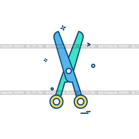 Scissor icon design vector . Стоковая иллюстрация, агентство Ingram Publishing / Фотобанк Лори