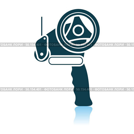 Scotch Tape Dispenser Icon. Shadow Reflection Design. Vector Illustration. Стоковая иллюстрация, агентство Ingram Publishing / Фотобанк Лори