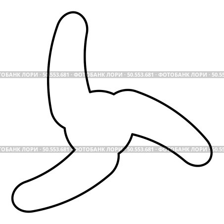 Screw of ship propeller fan turbine three-bladed contour outline line icon black color vector illustration image thin flat style simple. Screw of ship propeller fan turbine three-bladed contour outline line icon black color vector illustration image thin flat style. Стоковая иллюстрация, агентство Ingram Publishing / Фотобанк Лори