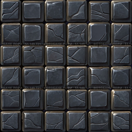 Seamless Cracked Obsidian Stone Tile Texture Asset. Generative AI. Стоковое AI-изображение, AI-художник Roman Zavorotny / Фотобанк Лори
