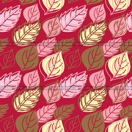 Seamless pattern with autumn leafs . Стоковая иллюстрация, агентство Ingram Publishing / Фотобанк Лори