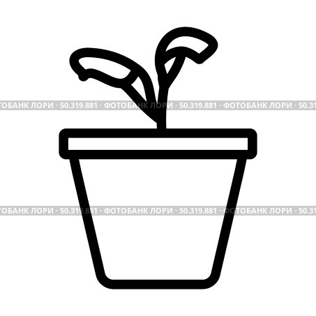 Seedling Icon. Bold outline design with editable stroke width. Vector Illustration. Стоковая иллюстрация, агентство Ingram Publishing / Фотобанк Лори