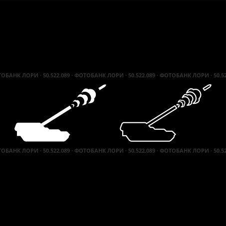 Self-propelled howitzer artillery system archer shoots projectile shell set icon white color vector illustration image simple solid fill outline contour line thin flat style. Self-propelled howitzer artillery system archer shoots projectile shell set icon white color vector illustration image solid fill outline contour line thin flat style. Стоковая иллюстрация, агентство Ingram Publishing / Фотобанк Лори
