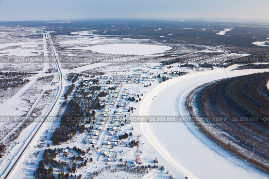 Село Варьеган Нижневартовский район, Югра (2011 год). Стоковое фото, фотограф Владимир Мельников / Фотобанк Лори