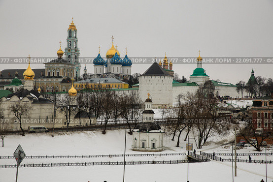 Сергиев Посад. Вид на Свято-Троицкую Сергиеву лавру (2016 год). Стоковое фото, фотограф Олег Смагин / Фотобанк Лори