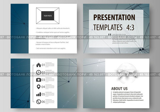Set of business templates for presentation slides. Easy editable abstract vector layouts in flat design. DNA and neurons molecule structure. Medicine, science, technology concept. Scalable graphic.. Set of business templates for presentation slides. Easy editable abstract vector layouts in flat design. DNA and neurons molecule structure. Medicine, science, technology concept. Scalable graphic. Стоковая иллюстрация, агентство Ingram Publishing / Фотобанк Лори