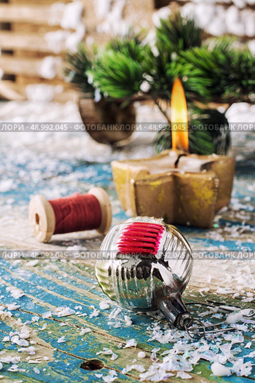 set preparing decorations for new year holidays. Стоковое фото, агентство Ingram Publishing / Фотобанк Лори