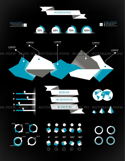 Set shadows elements  of infographics. Modern elements of info graphics. Information Graphics. Стоковая иллюстрация, агентство Ingram Publishing / Фотобанк Лори
