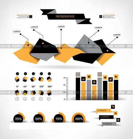 Set shadows elements  of infographics. Modern elements of info graphics. Information Graphics.. Set elements of infographics. Стоковая иллюстрация, агентство Ingram Publishing / Фотобанк Лори