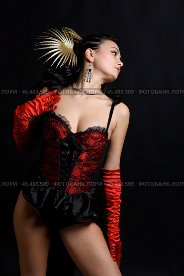 Sexy moulin rouge girl wearing hot lingerie. Стоковое фото, фотограф Андрей Аркуша / Фотобанк Лори