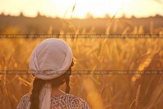 Shavuot, Pentecost is a holiday in Judaism. Стоковое AI-изображение, AI-художник Ирина Ручушкина / Фотобанк Лори