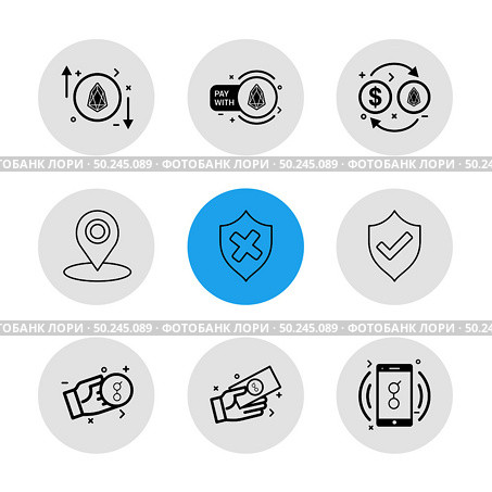 sheild , navigation , golem ,  mobile,  money , coin ,icon, vector, design,  flat,  collection, style, creative,  icons. Стоковая иллюстрация, агентство Ingram Publishing / Фотобанк Лори