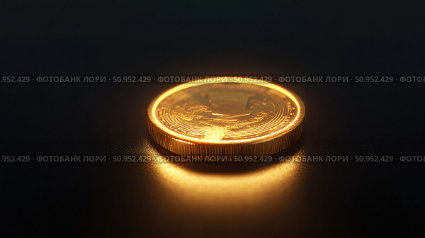 shine illuminating coin ai generated. Стоковое AI-изображение, AI-художник Vectorwin / Фотобанк Лори