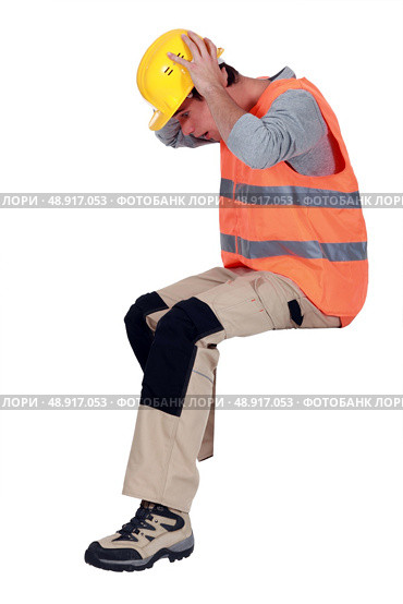 Shocked laborer. Стоковое фото, агентство Ingram Publishing / Фотобанк Лори