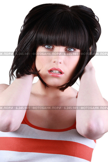 shocked woman. Стоковое фото, фотограф Phovoir Images / Фотобанк Лори