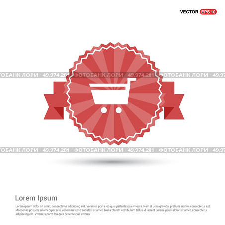 Shopping Cart icon - Red Ribbon banner. Стоковая иллюстрация, агентство Ingram Publishing / Фотобанк Лори