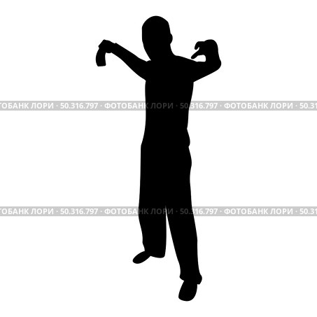 Silhouette man with sword machete cold weapons in hand military man soldier serviceman in various positions hunter with knife fight poses strong defender warrior concept weaponry standing black color vector illustration flat style simple image. Silhouette man with sword machete cold weapons in hand military man soldier serviceman in positions hunter with knife fight poses strong defender warrior concept weaponry stand black color vector illustration flat style image. Стоковая иллюстрация, агентство Ingram Publishing / Фотобанк Лори
