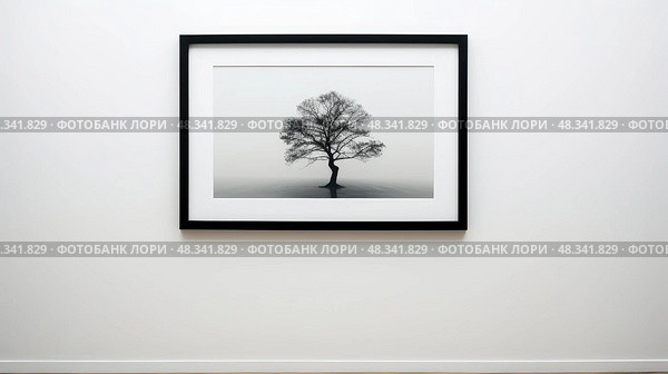 simple black matted frame ai generated. Стоковое AI-изображение, AI-художник Vectorwin / Фотобанк Лори