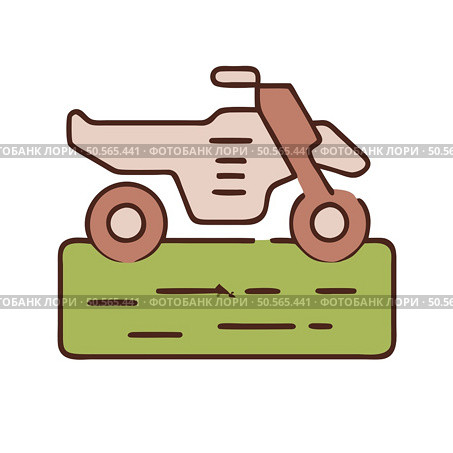 Simple vector illustration of an ATV. perfect for websites. mobile apps. and social media posts. This design is ideal for highlighting adventure. travel. and outdoor activities. Стоковая иллюстрация, агентство Ingram Publishing / Фотобанк Лори