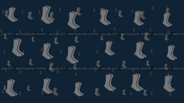 Символы носков перемещаются горизонтально слева направо. Эффект параллакса. Плавающие символы расположены случайным образом. Плавная анимация в формате 4k на темно-синем фоне. Стоковое видео, видеограф Карпенко Алексей / Фотобанк Лори