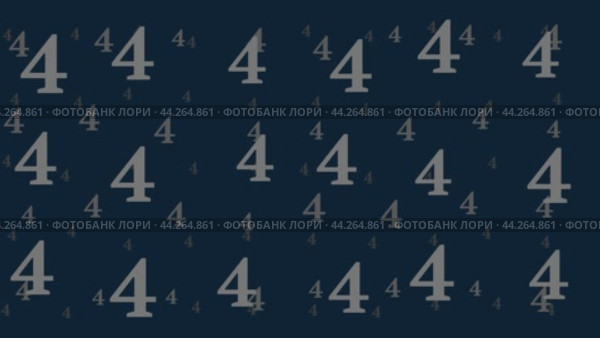 Символы в количестве четырех парят горизонтально слева направо. Эффект параллакса. Плавающие символы расположены случайным образом. Плавная зацикленная анимация в формате 4k на темно-синем фоне. Стоковое видео, видеограф Карпенко Алексей / Фотобанк Лори