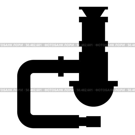 Siphon plumbing fixtures sewer pipe drain under sink sewerage tube icon black color vector illustration image flat style simple. Siphon plumbing fixtures sewer pipe drain under sink sewerage tube icon black color vector illustration image flat style. Стоковая иллюстрация, агентство Ingram Publishing / Фотобанк Лори