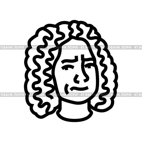 skepticism woman expression line icon vector illustration. Стоковая иллюстрация, иллюстратор Vectorwin / Фотобанк Лори