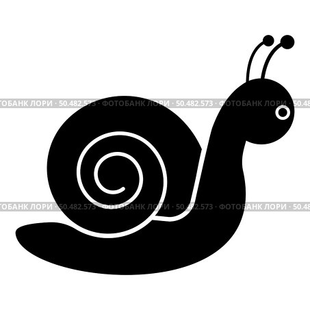 Snail mollusc icon black color vector illustration image flat style simple. Snail mollusc icon black color vector illustration image flat style. Стоковая иллюстрация, агентство Ingram Publishing / Фотобанк Лори