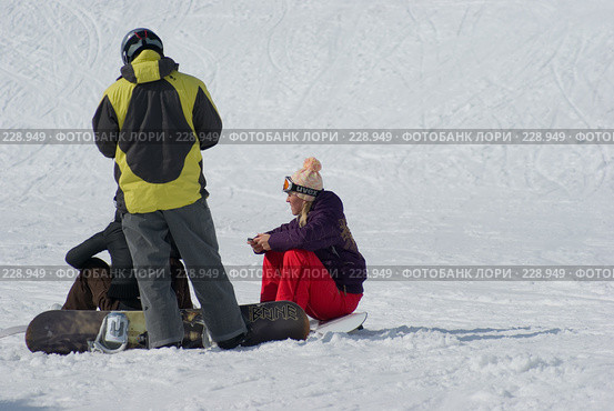 Сноубордисты отдыхают (2008 год). Редакционное фото, фотограф Талдыкин Юрий / Фотобанк Лори