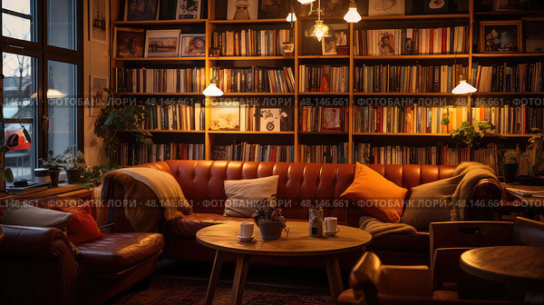 snug cozy interior ai generated. Стоковое AI-изображение, AI-художник Vectorwin / Фотобанк Лори