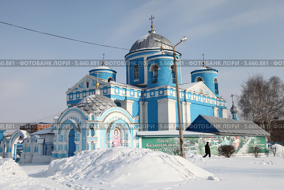 Собор Казанской иконы Божией Матери. Казанский собор. Ачинск. Красноярский край (2014 год). Редакционное фото, фотограф Валерий Акулич / Фотобанк Лори