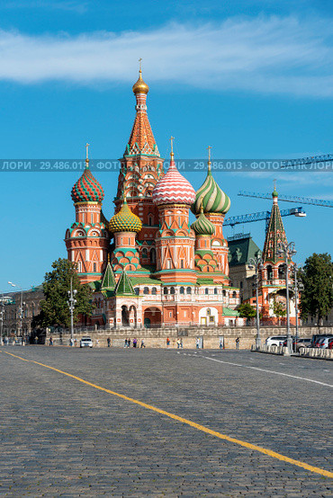 Собор Василия Блаженного. Москва (2018 год). Редакционное фото, фотограф Александр Щепин / Фотобанк Лори