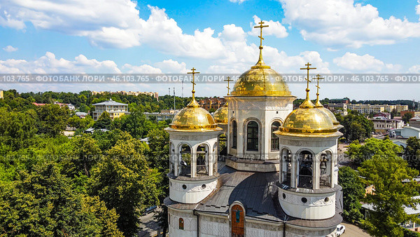 Собор Вознесения Господня. Город Звенигород, Московская область (2021 год). Стоковое фото, фотограф Господин Никто / Фотобанк Лори