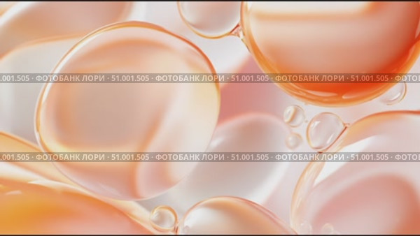 Soft orange droplets floating amidst a light background create a tranquil visual experience with elegance and subtlety. Стоковое AI-видео, аниматор Сергей Толмачёв / Фотобанк Лори